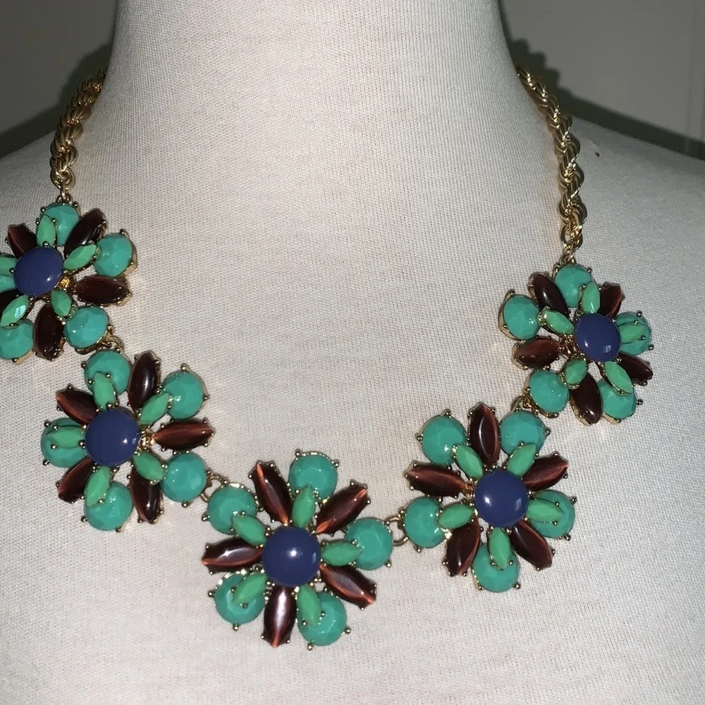 Two Banana Republics statement Necklaces